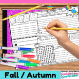 Fall Activity Poster : Fall Writing Prompts Organizer Temp