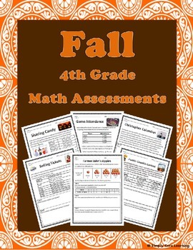 Preview of Fall 4th Grade Math Assessment Tasks
