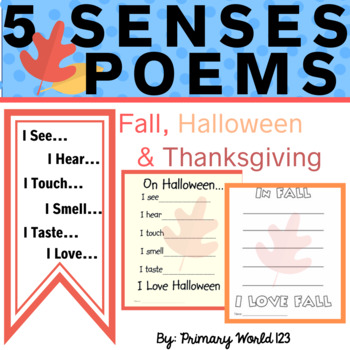 Fall 5 Senses Poems For Fall Halloween Thanksgiving By Primary World 123