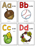 Fall A to Z Alphabet Flash Cards