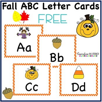 Fall ABC Letter Card Exit Slips Freebie by Conversations in Literacy