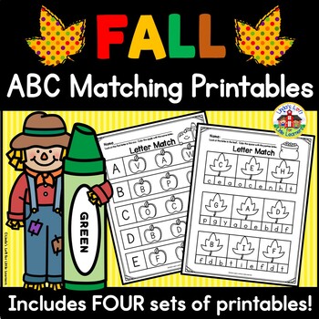 Preview of Fall ABC Matching Printables
