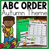 Fall ABC Order Center and Cut and Paste Worksheet | Vocabu
