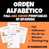 Fall ABC Order Printables in Spanish | Orden Alfabético