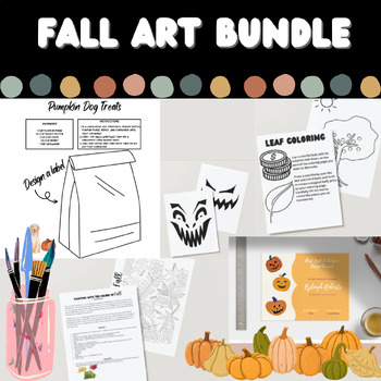 Preview of Fall ART Activities Bundle: Leaves and Pumpkins
