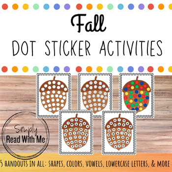 Preview of Fall (Acorn) Dot Sticker Activities