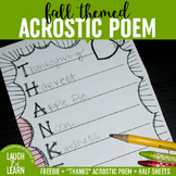 Fall Acrostic Poems {Freebie}
