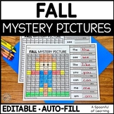 Fall Activities - Autumn - Editable Sight Word Mystery Pictures