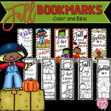 Fall Activities: Bookmarks in Color and B&W