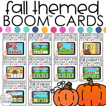 Preview of Fall Activities Boom™ Cards BUNDLE: Distance Learning for Special Education