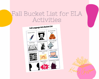 Preview of Fall Activities Bucket List PDF  | ELA Activities Bucket List | Bulletin Board