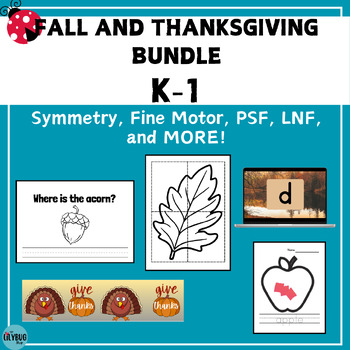 Preview of Fall and Thanksgiving Activities Bundle / Grades K-1 Bundle