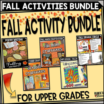 Preview of Fall Activities Creative Bundle for Upper Grades