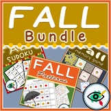 Fall Activities Bundle with Memory Game, Sudoku, and Patte