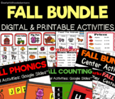 Fall Activities & Centers BUNDLE for Preschool, Pre-K, and