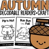 Fall Activities Decodable Readers Kindergarten Acorn Craft