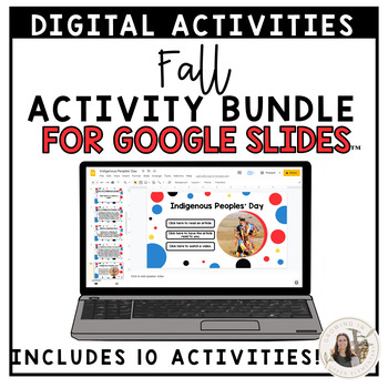 Preview of Fall Activities - Holiday Digital Activity Bundle for October, November