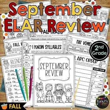 Preview of Fall Activities ELAR REVIEW 2nd Grade No Prep Printables for September October