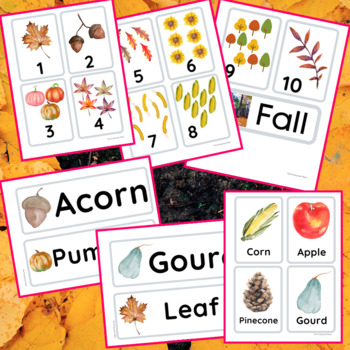 Fall Activities, Fall Flashcards, Fall Write the Room, Fall Trace Words