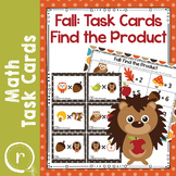 Fall Multiplication Activities Math Task Cards