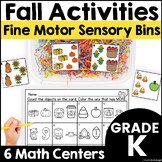 Fall Activities Fine Motor Sensory Bin Math Centers for October