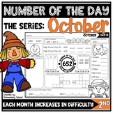 Fall Activities Number of the Day Worksheet Series for October