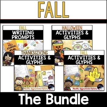 Preview of Fall Activities, Printable and Digital Halloween, Thanksgiving Writing & Crafts