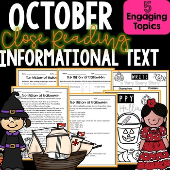 Preview of Fall Activities Reading Comprehension Critical Thinking Close Reading