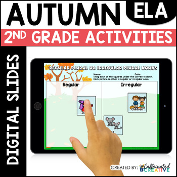 Preview of Fall Activities Reading Writing Grammar Digital Slides 2nd Grade Google Slides