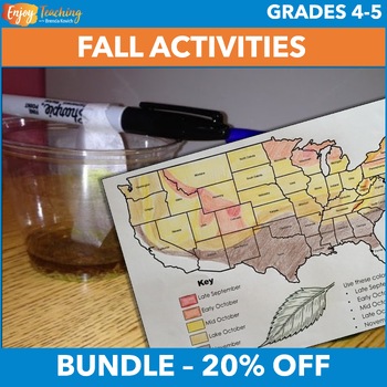 Preview of Fall Activities – Social Studies & Science Projects for Fourth & Fifth Grade