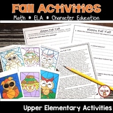 Fall Activities and Bulletin Board Pack | ELA and Math Activities