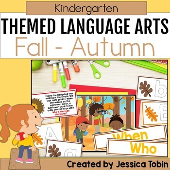 Preview of Fall Activities Kindergarten Language Arts - Reading, Writing, Grammar, ELA