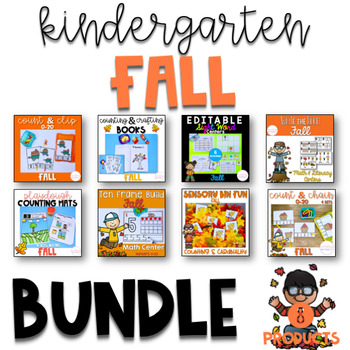 Preview of Fall Activities for Kindergarten - 9 Product BUNDLE!