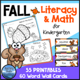 Fall Activities for Kindergarten: Fall Math and Literacy W