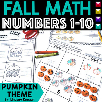 Preview of Fall Activities for Kindergarten Math Numbers 1-10