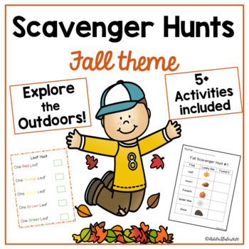 Preview of Fall Activities with lesson plan and Fall Scavenger Hunts for Outdoor Learning
