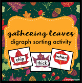 Fall Activity CH, SH, TH, & WH Digraph Sort with Leaf Theme