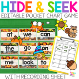 Fall Activity | HIDE AND SEEK Pocket Chart Game with Edita
