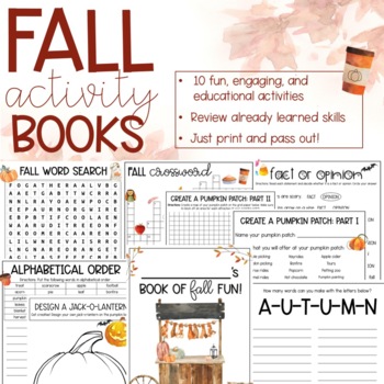 Preview of Fall Activity Packets l  Activity Books to Welcome Fall!