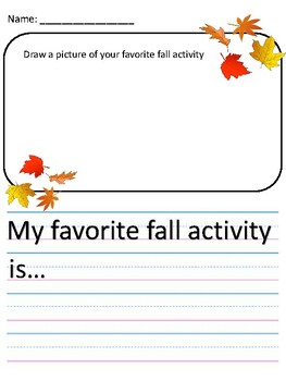 Preview of Fall Activity Printables