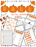 Fall Activity Sheets - independent work binder