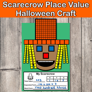 Preview of Fall Activity | Thanksgiving Place Value | Scarecrow 