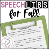 Fall Activity for Older Student Speech Therapy Speech Libs