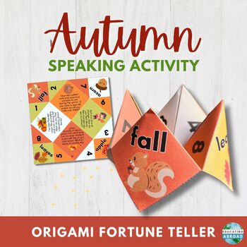 Preview of Fall Activity for SEL | Interactive Autumn Speaking and Listening Origami Craft