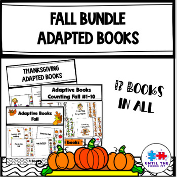 Preview of Fall Adapted Books Bundle (Thanksgiving, pumpkin mini unit, #1-10 & fall)