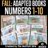 Fall Adapted Interactive Books Numbers 1-10 ***24 HOUR Dol