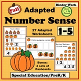 Fall Adapted Number Sense 1-5 for Special Education, Autis