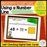 Fall Adding and Subtracting Using a Number Line BOOM™ Card