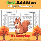 Fall Addition Two Digit Numbers (No Carrying)