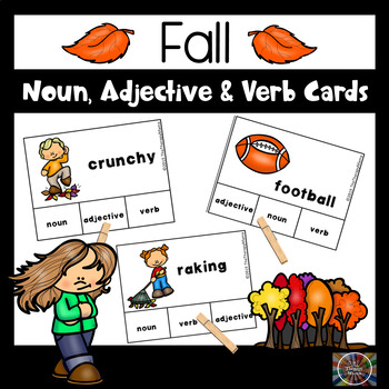 Preview of Fall Parts of Speech Task Cards